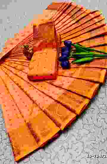 ELITE BRIDAL PICK &PICK SILK SAREES AND WEDDING ART SILK SAREES - ORANGE N