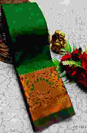 ELITE BRIDAL PICK &PICK SILK SAREES AND WEDDING ART SILK SAREES - ORANGE N (3)