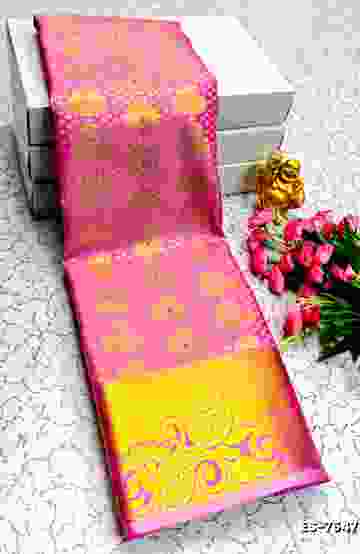 ELITE BRIDAL PICK &PICK SILK SAREES AND WEDDING ART SILK SAREES - DARK PINK