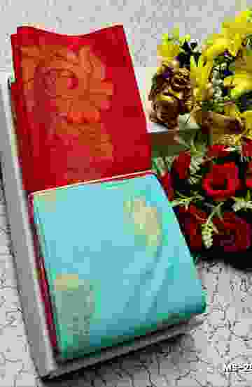 TRANDING PATOLA SILK SAREES - TOMATO COLOUR