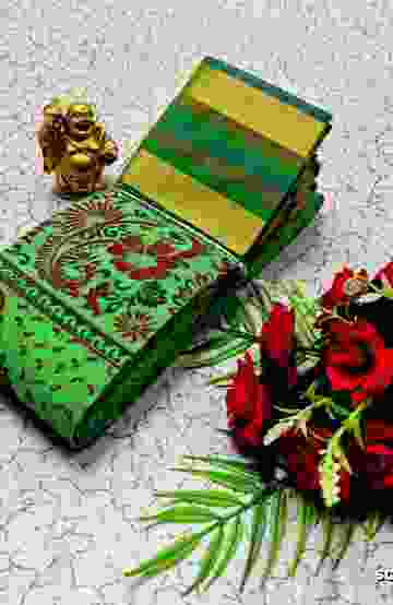 BANARASI POCHAMPALLY ALL OVER BODY SILVAR ZARI BUTTA DESIGN   FUNCTION WEAR SOFT SILK SAREES - CHOCOLATE COLOR