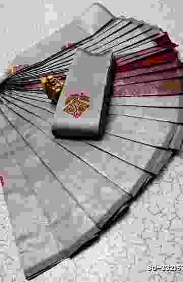 KUBERA ELITE  BRIDAL RAPIER FANCY  LIGHT WEIGHT SILK TYPE SAREES - BROWN