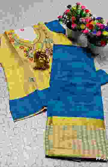 TRENDY WEAR PATTU PAVADAI - BULE