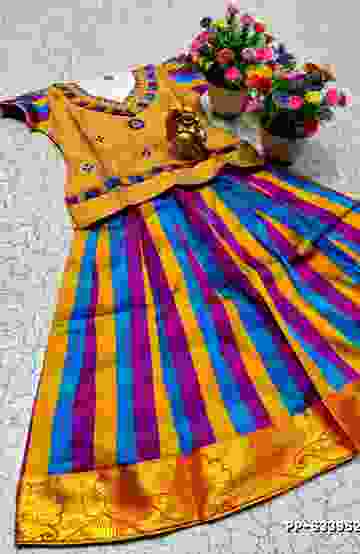 TRENDY WEAR PATTU PAVADAI - VENTHAYA COLOUR (1)