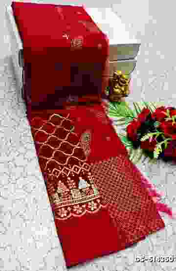 GEORGETTE FANCY SOFT SILK SAREES - MEJANTA
