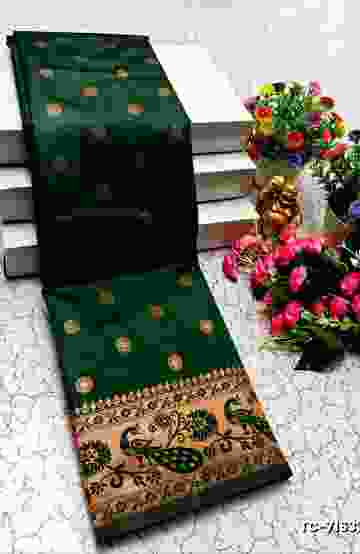 ELITE BRIDAL PICK &PICK SILK SAREES AND WEDDING ART SILK SAREES - MEHENDHI GREEN