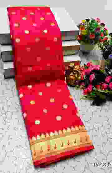 KUBERA ELITE  BRIDAL RAPIER FANCY  LIGHT WEIGHT SILK TYPE SAREES - LEVENDOR (2)