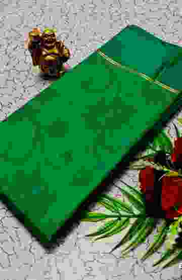 FANCY BANARASI POCHAMPALLY COTTON SAREES - GREEN (4)