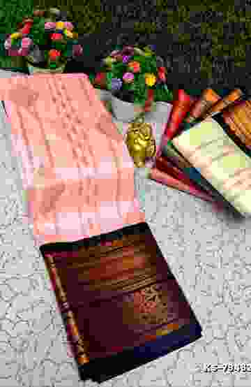 ELITE BRIDAL PICK &PICK SILK SAREES AND WEDDING ART SILK SAREES - CORAL COLOUR (5)