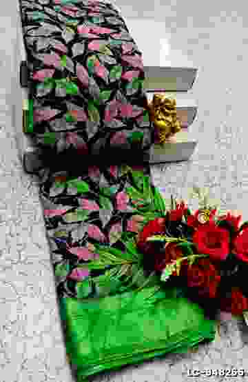 ELITE BRIDAL PICK &PICK SILK SAREES AND WEDDING ART SILK SAREES - PARET GREEN (1)