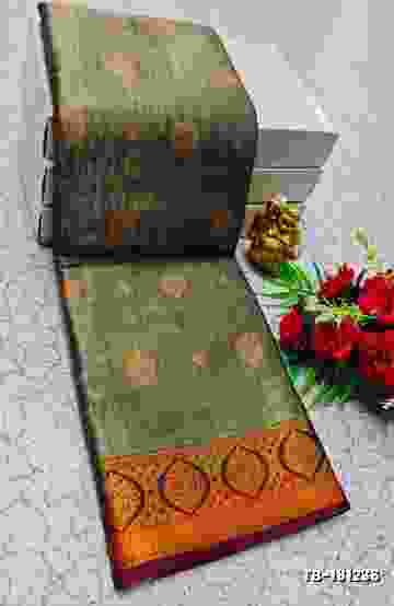 DEGITAL KARGIL PRINTED  COTTON TYPE SAREE - ORANGE N