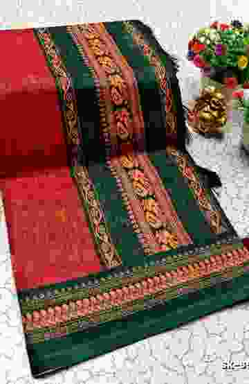 FANCY BANARASI POCHAMPALLY COTTON SAREES - NORMAL  BLUE (1)