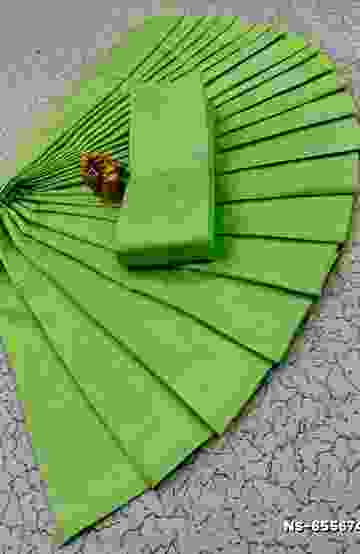 BANARASI POCHAMPALLY ALL OVER BODY SILVAR ZARI BUTTA DESIGN   FUNCTION WEAR SOFT SILK SAREES - LIGHT GREEN SHADE