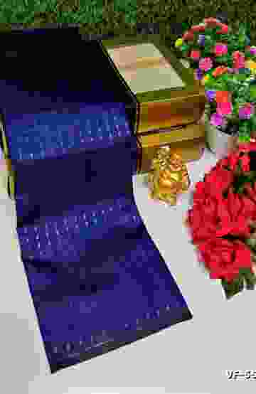 VAIRA OOSI  FANCY  SOFT SILK LIGHT WEIGHT  SAREES - NORMAL  BLUE