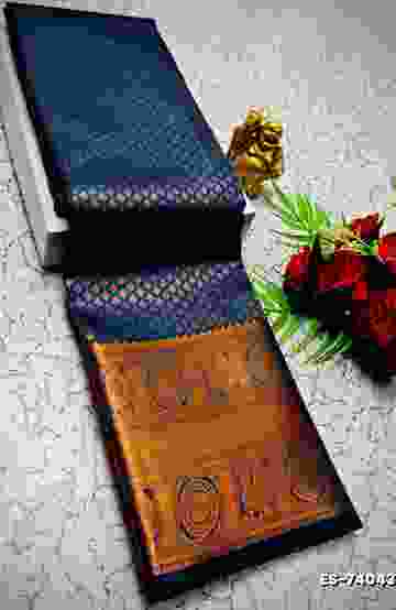 ELITE BRIDAL PICK &PICK SILK SAREES AND WEDDING ART SILK SAREES - ORANGE N (3)