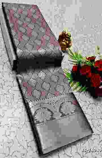 TRENDING KERALA SPECIAL FULL WORK EMBOSSED DIGITAL PRINTING TISSUE SAREE COLLECTIONS - WHITE (48)