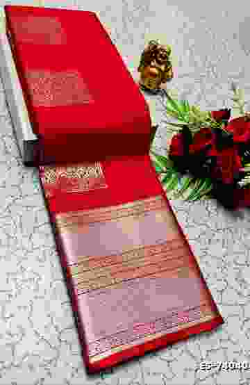 DIGITAL EMBROIDERY PRINTING COTTON SAREES - EMERALD COLOUR