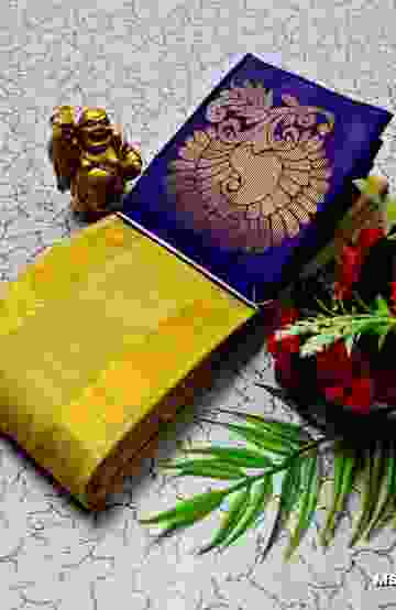 MODERN FANCY SOFT SILK SAREES WITH BUTTA DESIGN - GOLD
