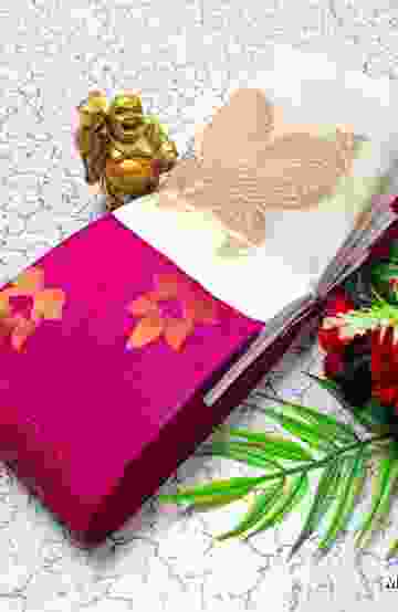 MODERN FANCY SOFT SILK SAREES WITH BUTTA DESIGN - DARK PINK (2)