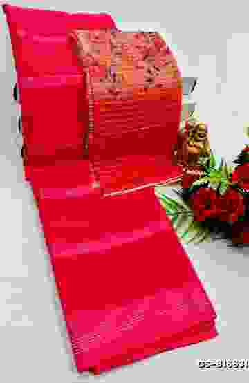 GEORGETTE  FANCY SOFT SILK SAREES - DARK PINK