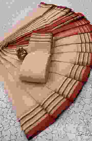 GEORGETTE FANCY SOFT SILK SAREES - LIGHT SANDLE