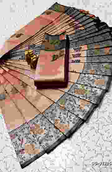 BANARASI POCHAMPALLY ALL OVER BODY SILVAR ZARI BUTTA DESIGN   FUNCTION WEAR SOFT SILK SAREES - SLATE COLOUR