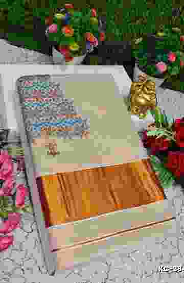 TRENDING KERALA SPECIAL FULL WORK EMBOSSED DIGITAL PRINTING TISSUE SAREE COLLECTIONS - SILVAR (12)