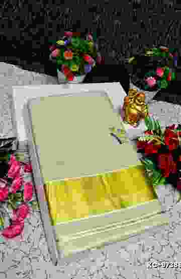 TRENDING KERALA SPECIAL FULL WORK EMBOSSED DIGITAL PRINTING TISSUE SAREE COLLECTIONS - BEIGE COLOUR (37)