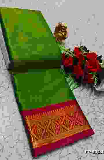 ELITE BRIDAL PICK &PICK SILK SAREES AND WEDDING ART SILK SAREES - PARET GREEN (1)