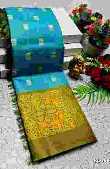 SOFT SILK FANCY BEST QUALITY POONTAMIL SOFT SILK SAREES - GREEN (2)