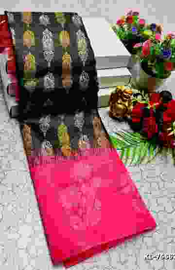 HANDLOOM KHADI COTTON SAREE WITH HAND PAINTED  WORK - OLIVE GREEN
