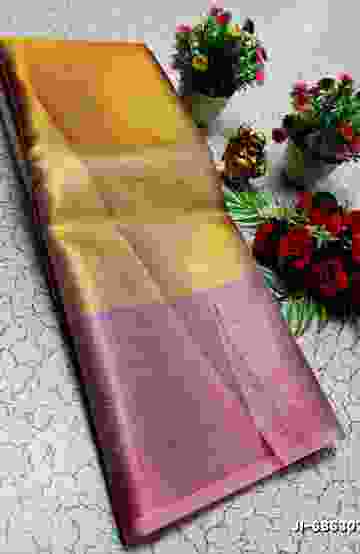 GEORGETTE  FANCY SOFT SILK SAREES - LIGHT SANDLE (1)