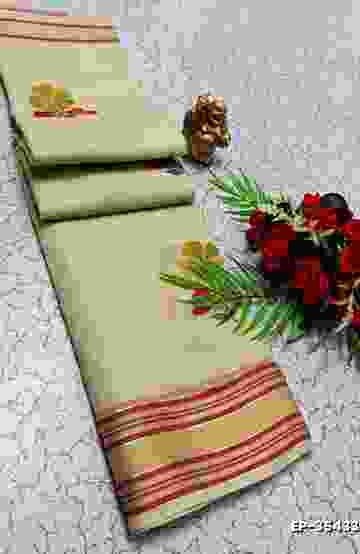 FESTIVAL AND FUNCTION WEAR TRADITIONAL KIDS PATTU PAVADAI STONE WORK DESIGN  - LIGHT GREEN (1)