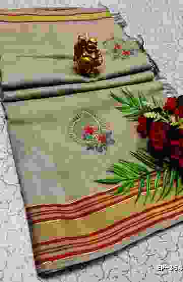 DEGITAL KARGIL PRINTED  COTTON TYPE SAREE - BABY PINK (2)