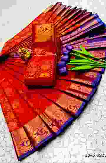 ELITE BRIDAL PICK &PICK SILK SAREES AND WEDDING ART SILK SAREES - TOMATO COLOUR (1)