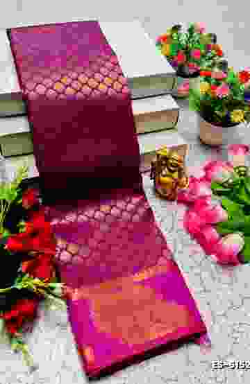 ELITE BRIDAL PICK &PICK SILK SAREES AND WEDDING ART SILK SAREES - PURPLE COLOUR (2)
