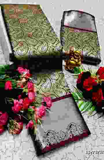 TRENDING KERALA SPECIAL FULL WORK EMBOSSED DIGITAL PRINTING TISSUE SAREE COLLECTIONS - WHITE (8)