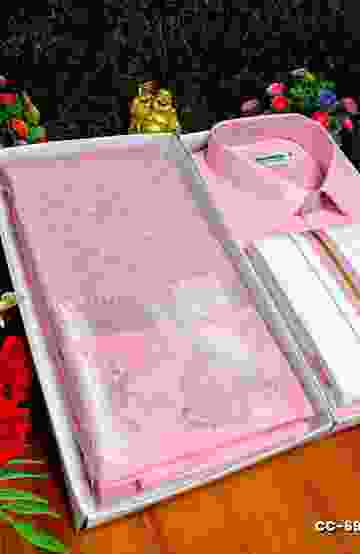 COUPLE COMBO MATCHING AND MATCHING TRADITIONAL SET MATCHING COMBO FOR FESTIVAL SEASONS - BABY PINK