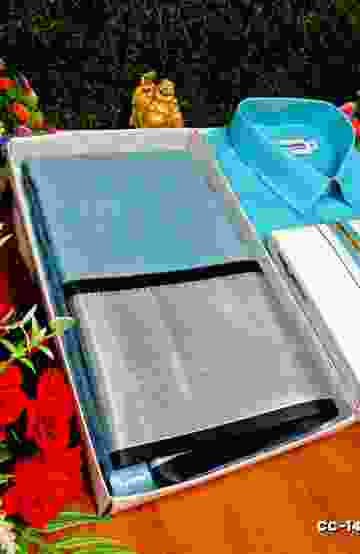 COUPLE COMBO MATCHING AND MATCHING TRADITIONAL SET MATCHING COMBO FOR FESTIVAL SEASONS - DARK SKY BLUE (2)
