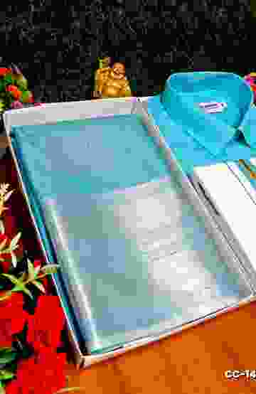 COUPLE COMBO MATCHING AND MATCHING TRADITIONAL SET MATCHING COMBO FOR FESTIVAL SEASONS - SKY BLUE (2)