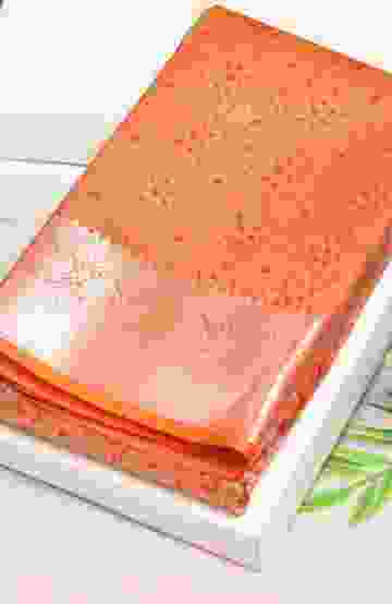 FESTIVAL AND FUNCTION WEAR TRADITIONAL KIDS PATTU PAVADAI STONE WORK DESIGN  - PEACH COLOUR (1)