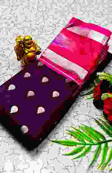 BANARASI POCHAMPALLY ALL OVER BODY SILVAR ZARI BUTTA DESIGN   FUNCTION WEAR SOFT SILK SAREES - PURPLE COLOUR