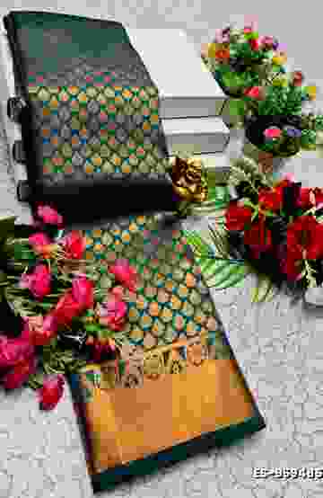 KUBERA ELITE  BRIDAL RAPIER FANCY  LIGHT WEIGHT SILK TYPE SAREES - SILVAR (1)
