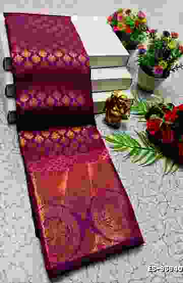 ELITE BRIDAL PICK &PICK SILK SAREES AND WEDDING ART SILK SAREES - ORANGE (5)