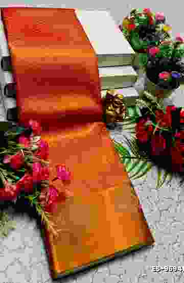 MODERN FANCY SOFT SILK SAREES WITH BUTTA DESIGN - ORANGE (1)