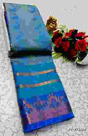 DEGITAL KARGIL PRINTED  COTTON TYPE SAREE - GRAY