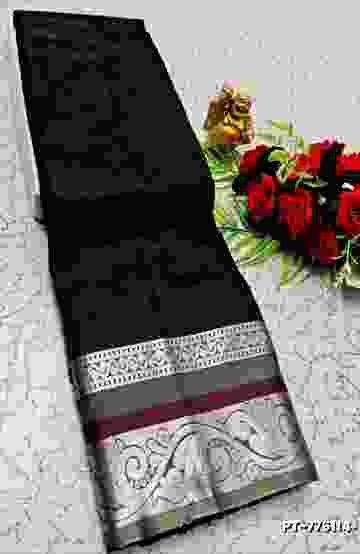 GEORGETTE  FANCY SOFT SILK SAREES - METALLIC SILVAR