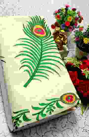 TRENDING KERALA SPECIAL FULL WORK EMBOSSED DIGITAL PRINTING COTTON  SAREE COLLECTIONS - IVORY COLOUR (46)