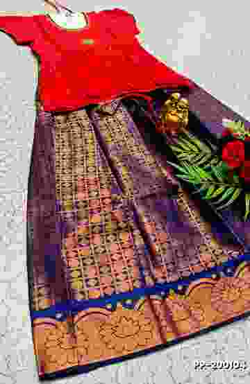 FANCY PLAIN COTTON SOFT SILK SAREES - BABY PINK (4)