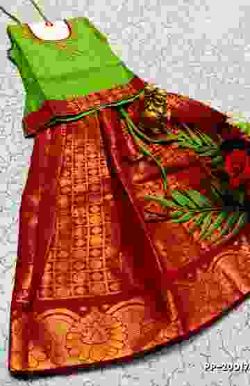 BRIDAL SILK GOLD SILVAR AND COPPER ZARI WEAVE AND WEDDING ART SILK SAREES - PEACH